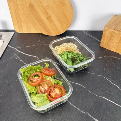 Imagem de Kit 5 Potes Herméticos Marmita de Vidro 640ml