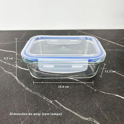 Imagem de Kit 5 Potes Herméticos Marmita de Vidro 640ml