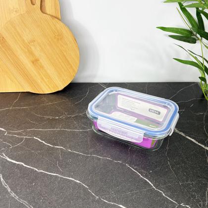 Imagem de Kit 5 Potes Herméticos Marmita de Vidro 640ml