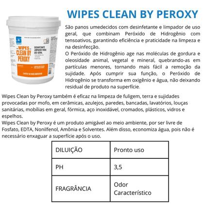 Imagem de Kit 5 potes Wipes Clean By Peroxy Lenços Limpeza - Spartan