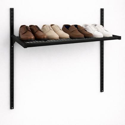 Imagem de Kit 5 Prateleira Closet Tubo 20x20 - 60 x 29 Cm Preto