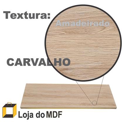 Imagem de Kit 5 Prateleiras U Mdf 55x15 Carvalho Nicho Livros Revista