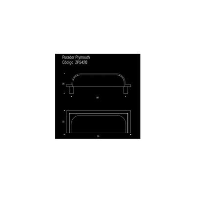 Imagem de Kit 5 puxador plymouth zen vecchio cobre concha 80mm zp5420.648