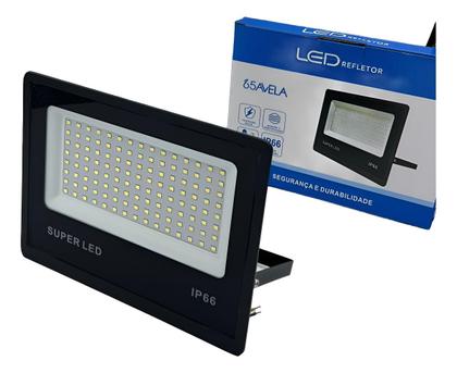 Imagem de Kit 5 Refletor Led 200w Holofote Bivolt Prova Dágua Luz Frio