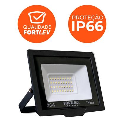 Imagem de Kit 5 Refletores de Led 30W Fortled