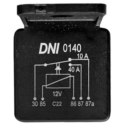 Imagem de Kit 5 Relé 5 Terminais Reversor com suporte corrente 40/10A Universal 12v