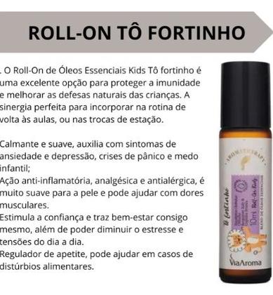 Imagem de Kit 5 Rollon Blend Kids de Óleos Essenciais 10ml Via Aroma