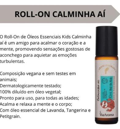 Imagem de Kit 5 Rollon Blend Kids de Óleos Essenciais 10ml Via Aroma