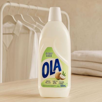 Imagem de Kit 5 Sabão Liquido Lava-Roupas Ola Coco Ideal Para Roupas Claras e Delicadas 500ml