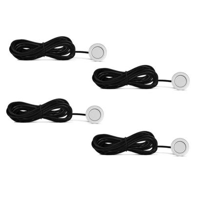 Imagem de kit 5 Sensor Estacionamento Ré c/ display Prata 18mm + serra copo