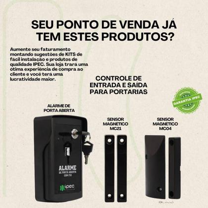Imagem de Kit 5 sensor magnético com fio mc21 linha pesada ipec