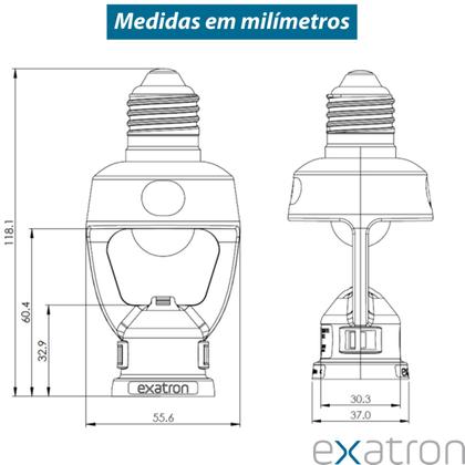 Imagem de Kit 5 Sensor Presença Fotocelula Soquete E27 Smart X-Control