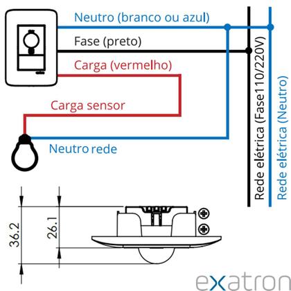 Imagem de Kit 5 Sensor Presenca Residencial 4x2 Fotocelula Smart X-Control