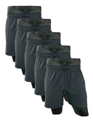 Imagem de KIT 5 Shorts Bermudas masculino tactel com elastano moda praia  futebal sacagem rapido conforto