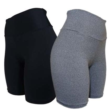 Imagem de Kit 5 Shorts Legging Longo Feminino Cintura Alta Suplex Academia Corrida Atacado