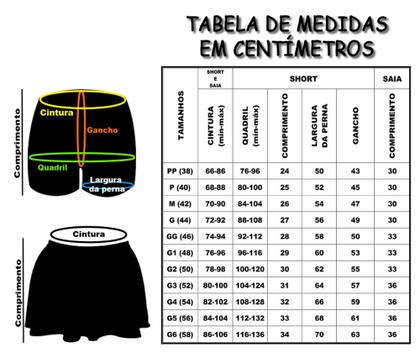 Imagem de Kit 5 Shorts Saias Femininos Godê Elástico Lisos Cores Sortidas Suplex Pp ao Plus Size