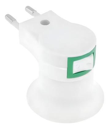 Imagem de Kit 5 Soquetes E27 Bocal Lâmpada Tomada Chave Liga Desliga Branco
