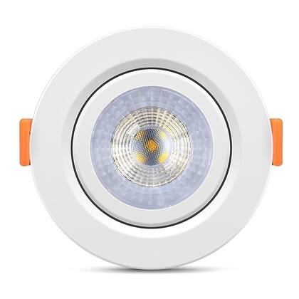 Imagem de Kit 5 Spot Cob Direcionável Redondo LED 5w Bivolt Teto VRS