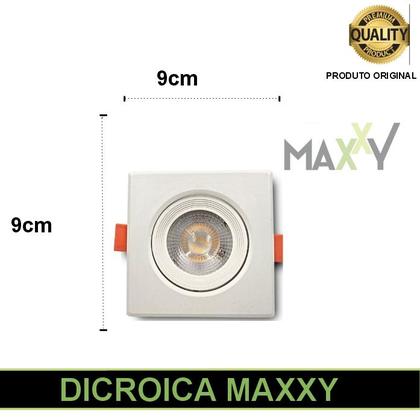 Imagem de Kit 5 Spot Dicroica Quadrado Direcionável Led Smd  3w Quente - Quente(3000K)