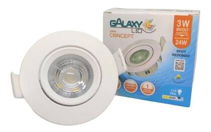 Imagem de Kit 5 Spot Led 3w Embutir Direcionável Redondo Teto Sanca