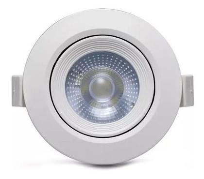 Imagem de Kit 5 Spot Led 3w Embutir Direcionável Redondo Teto Sanca
