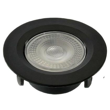 Imagem de Kit 5 Spot Led 5w Redondo Embutir Branco Frio 9x9cm Preto