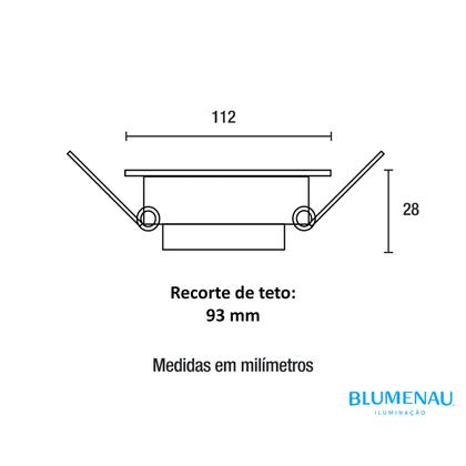 Imagem de Kit 5 Spot Led Preto Redondo Embutir 8w Branco Quente 3000K