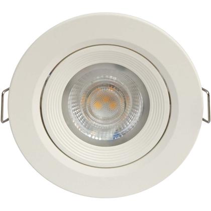 Imagem de KIT 5 SPOT LED REDONDO DIRECIONAVEL EMBUTIR 5W BRANCO NEUTRO 4000k BIV EMBULED