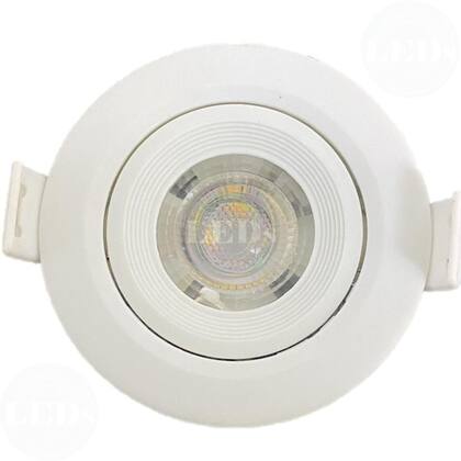Imagem de Kit 5 Spot Led Redondo Embutir 3w Direcionavel Branco Neutro 4000K