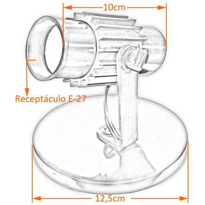 Imagem de Kit 5 Spots Com Aletados Branco para 1 lâmpada Direcionavel