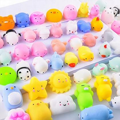 Imagem de Kit 5 Squishy Mochi Bichinho Macio De Apertar Squishy Tiktok