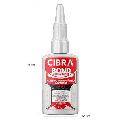 Imagem de Kit 5 Super Adesivo Instantâneo Universal 20g Cibra Bond