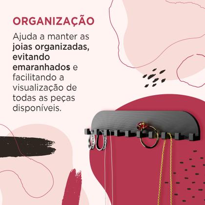 Imagem de Kit 5 Suporte Organizador Bijuteria Joias Colar Anel