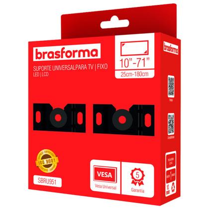 Imagem de Kit 5 Suportes para TV Universal até 40kg - BRU951