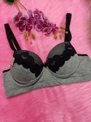 Imagem de KIT 5 sutiã PLUS SIZE reforçado com bojo mescla algodão alça reforçada lingerie confortável (mesclado)