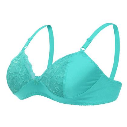 Imagem de Kit 5 Sutiã S/ Bojo Lycra Renda Soutiens Triangular Dia a Dia Conforto 