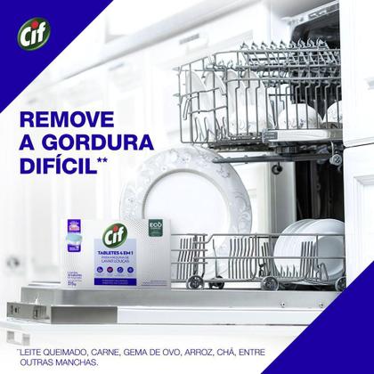 Imagem de Kit 5 Tabletes 4 em 1 Cif Para Máquina de Lavar Louças 315g