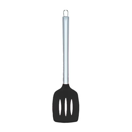 Imagem de Kit 5 Talheres De Silicone Cabo Inox Utensílios De Cozinha Colher Concha Escumadeira Espátula