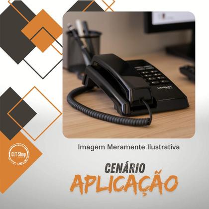 Imagem de Kit 5 Telefones Fixos com Fio Intelbras TC 50 Instalação Mesa ou Parede Escritório Hotéis Motel