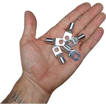 Imagem de Kit 5 Terminal Olhal de Compressão para Cabo Fio de 35mm Cobre Estanhado SC35-8