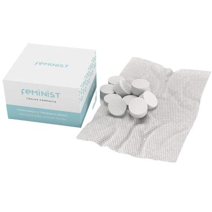 Imagem de Kit 5 Toalha Limpeza Intima Compacta Umedecida Feminist