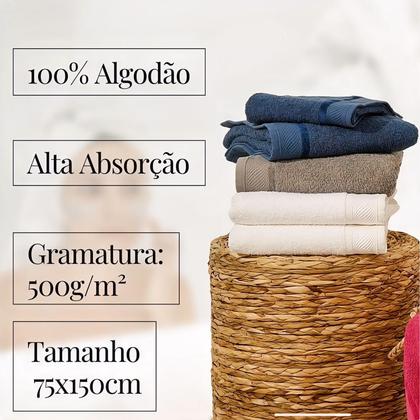Imagem de Kit 5 Toalhas Banhão Eleganz Gigante Felpudas 500g/m2