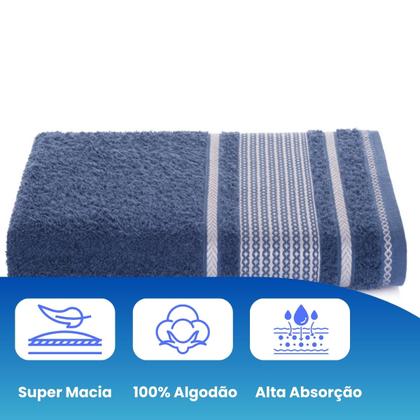 Imagem de Kit 5 Toalhas Banhão Macia Atenas Premium - 70cm x 140cm 100% Algodão