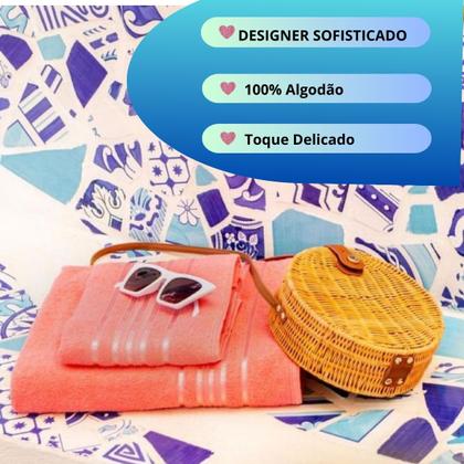 Imagem de Kit 5 Toalhas Banho Macia Oslo Felpuda 300 g/m2 Cores Sortidas