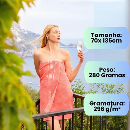 Imagem de Kit 5 Toalhas Banho Macia Oslo Felpuda 300 g/m2 Cores Sortidas