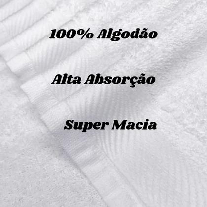 Imagem de Kit 5 Toalhas De Banho Brancas Hotel Felpuda 300 Gramatura