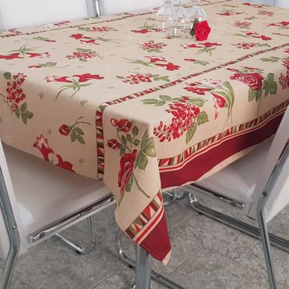 Imagem de Kit 5 Toalhas De Mesa Linhão Premium 6 Cadeiras Retangular