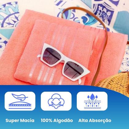 Imagem de Kit 5 Toalhas Rosto Macia Oslo Premium - 296 G/M 45 X 75Cm