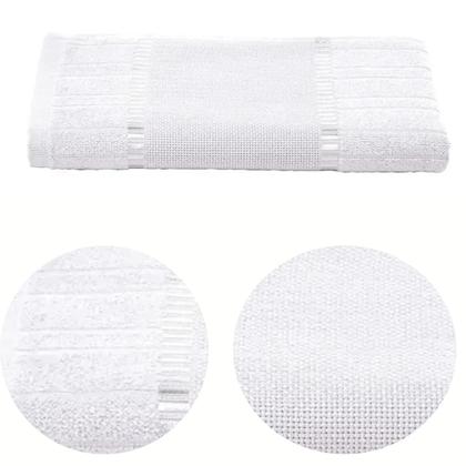 Imagem de Kit 5 Toalhas Velour Bella Pra Bordar Lavabo cor Branca