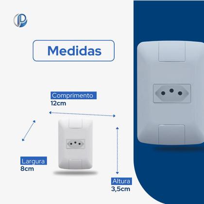 Imagem de Kit 5 Tomada Simples 20A 250V Aria Branco Tramontina